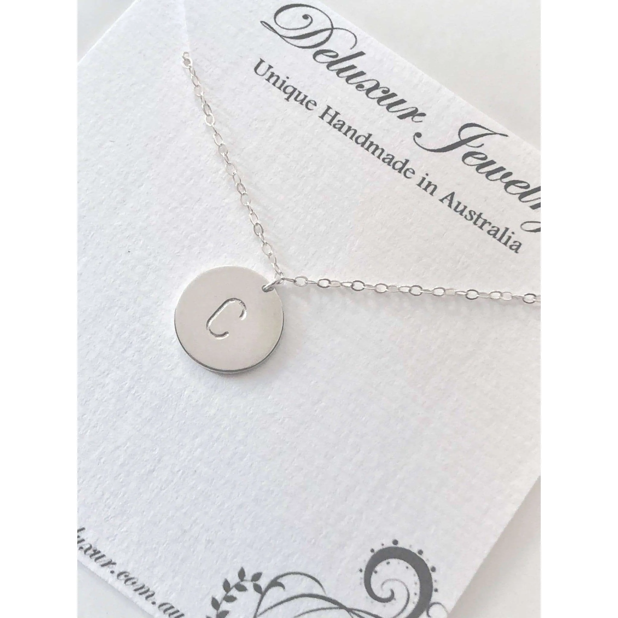Sophia Large Initial Disc Necklace