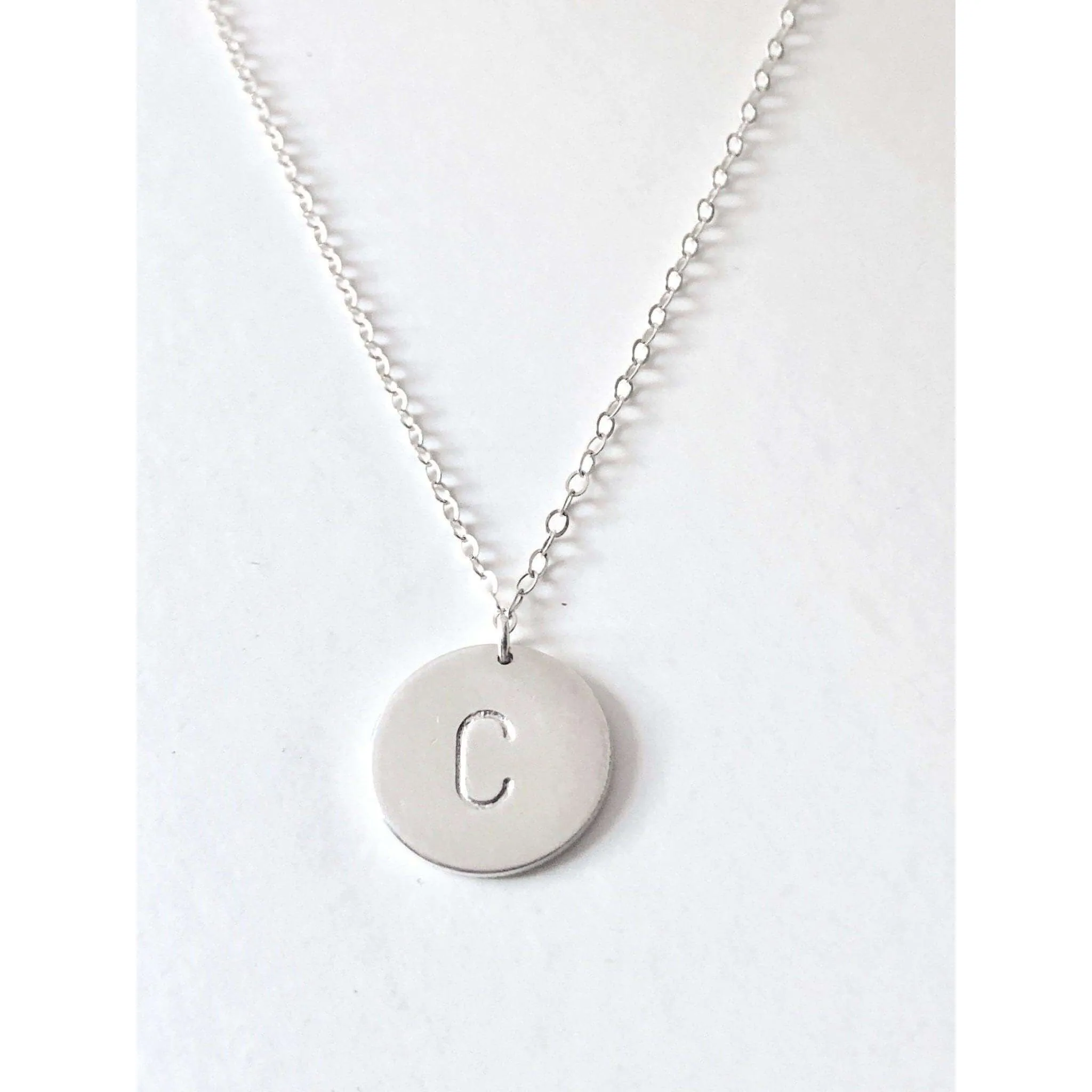 Sophia Large Initial Disc Necklace