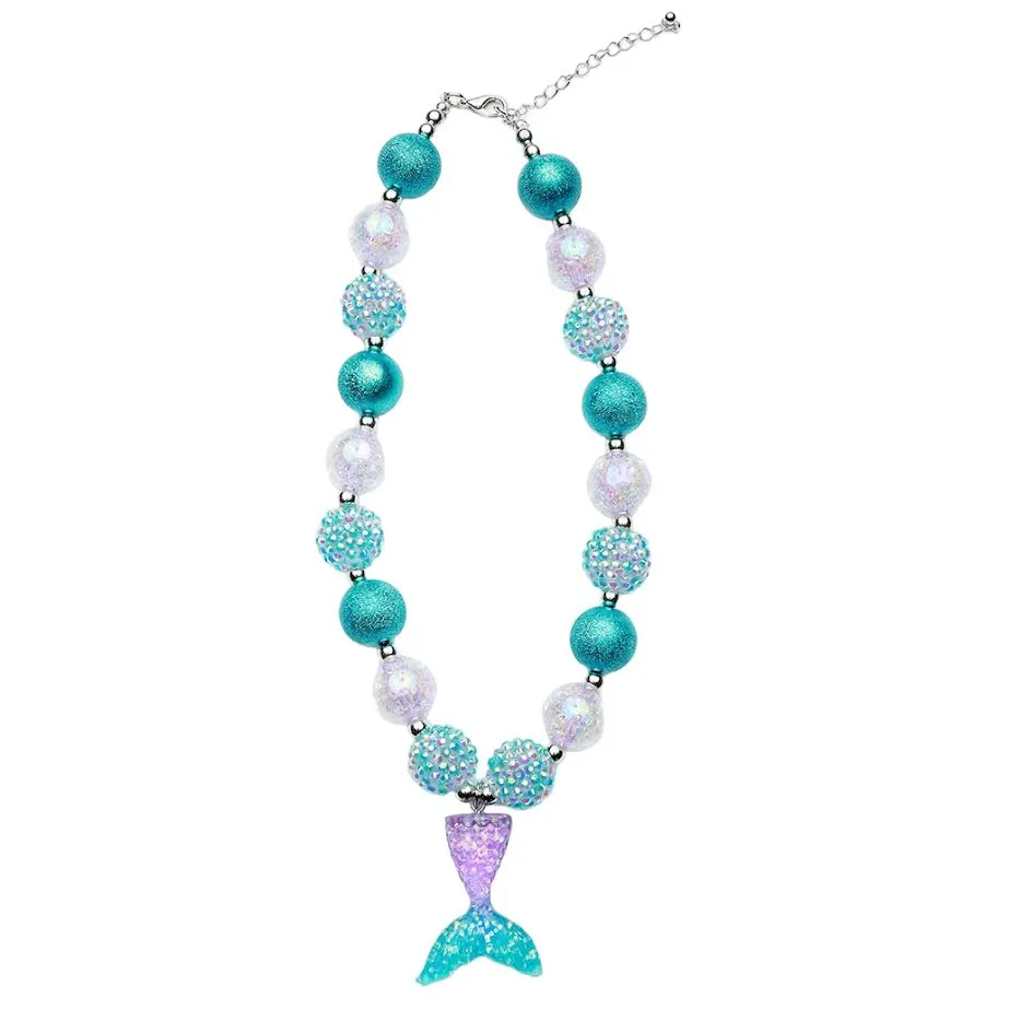 Sparkle Sisters Chunky Mermaid Tail Necklace