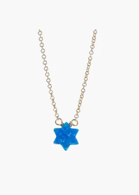 Star of David opal necklace