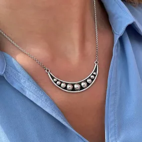 Sterling Silver Beaded Pendant Necklace