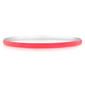 Sterling Silver Fluorescent Pink Bangle