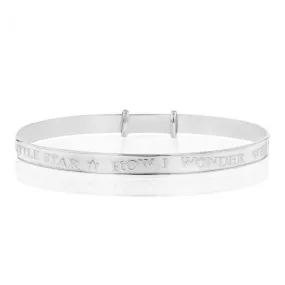 Sterling Silver 'Twinkle Twinkle' Engraved Baby Bangle