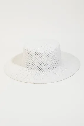 Straw Braided Flat Brim Sun Hat