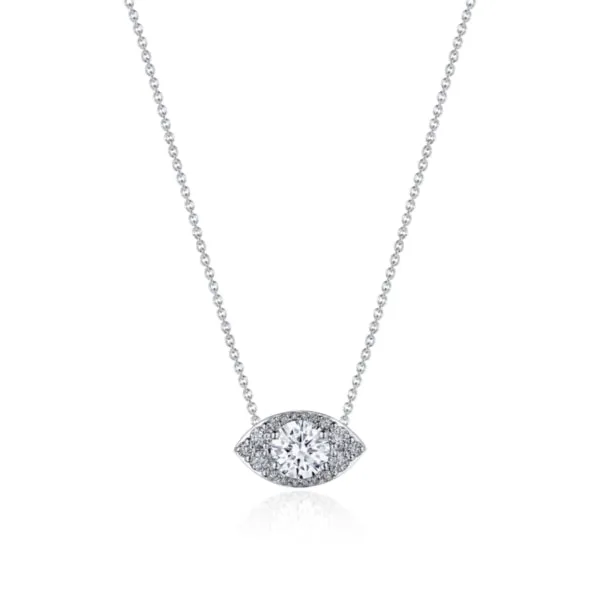 Tacori 18K White Gold 17" Marquise Bloom Diamond Necklace FP811HRDMQ65