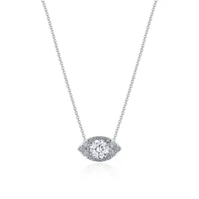 Tacori 18K White Gold 17" Marquise Bloom Diamond Necklace FP811HRDMQ65