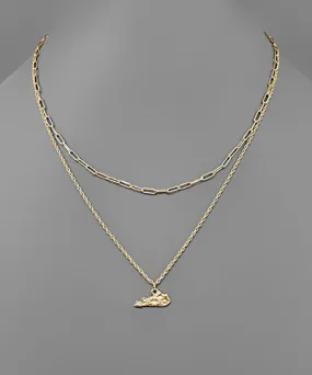 Textured Kentucky State Necklace