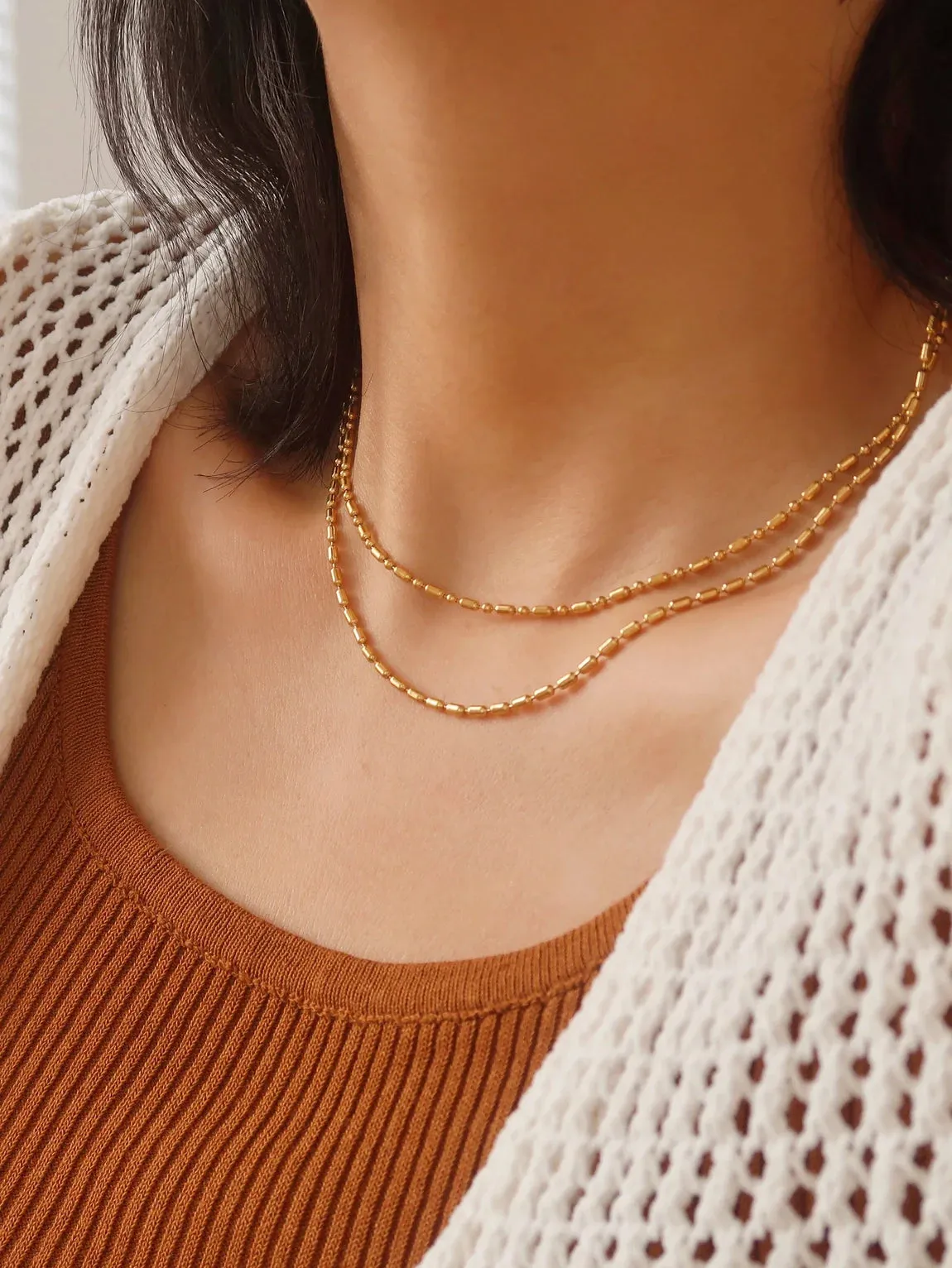 The Double Layer Beaded Necklace