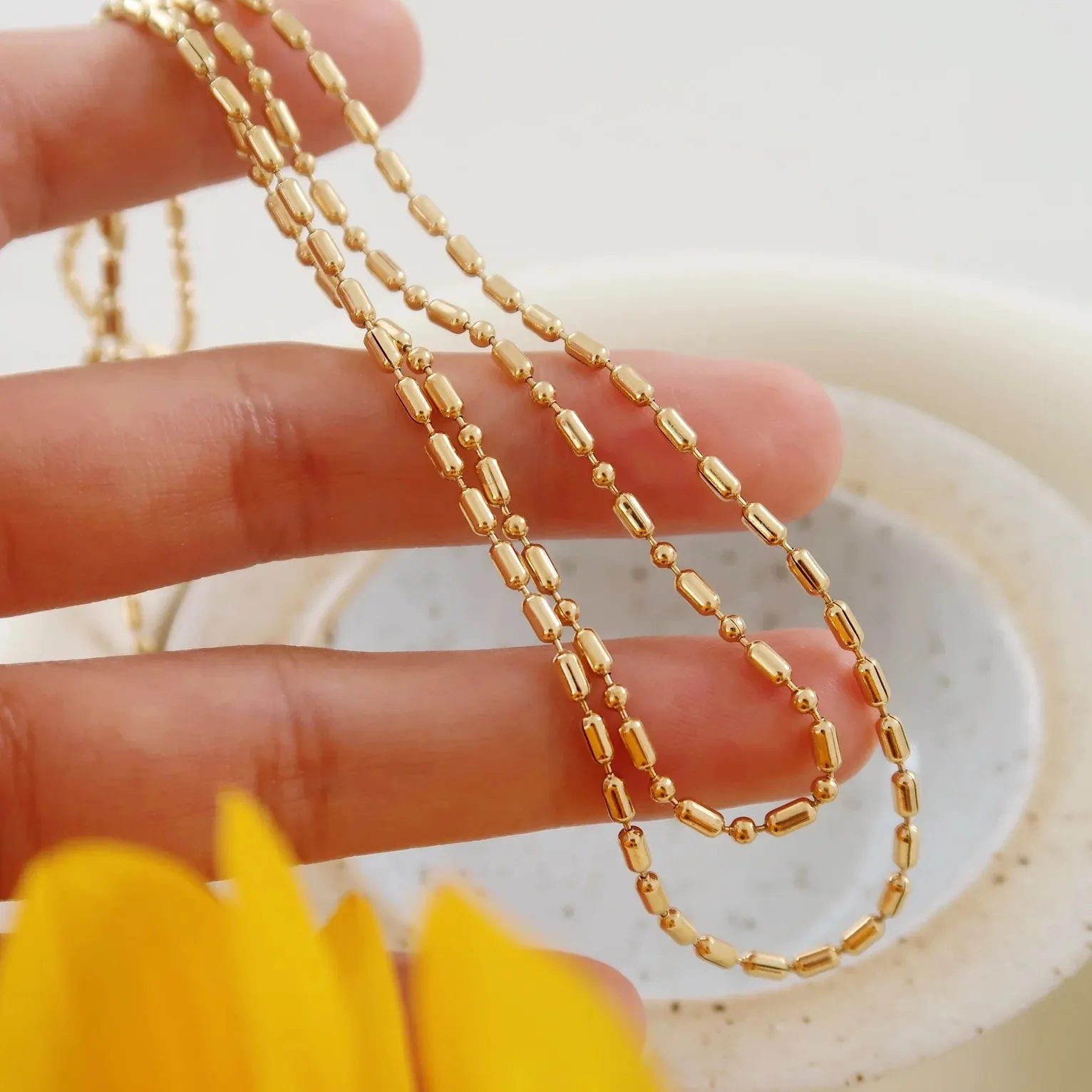 The Double Layer Beaded Necklace