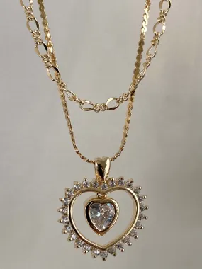 The Primrose Heart Double Chain Necklace