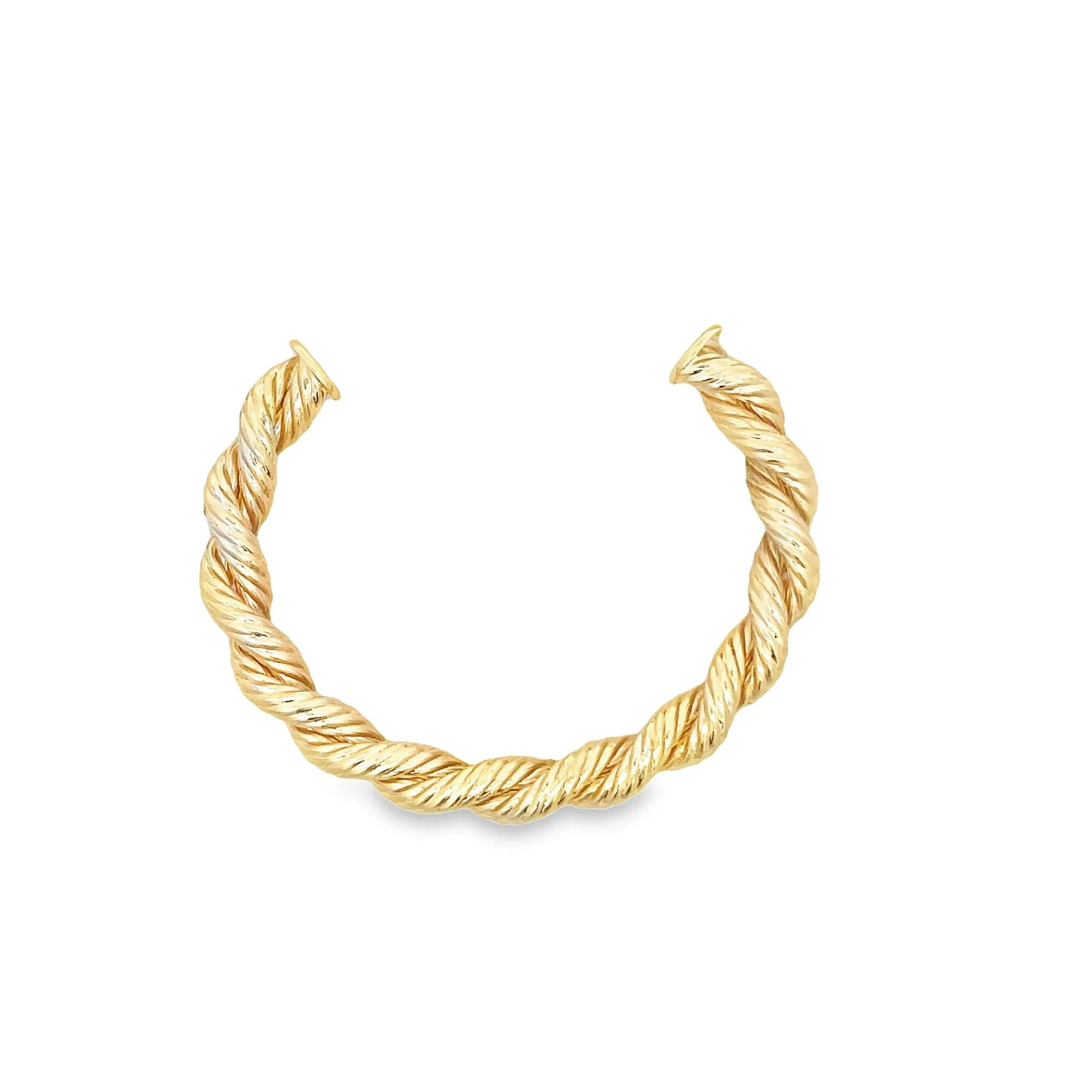 Tight Twisted Open Bangle