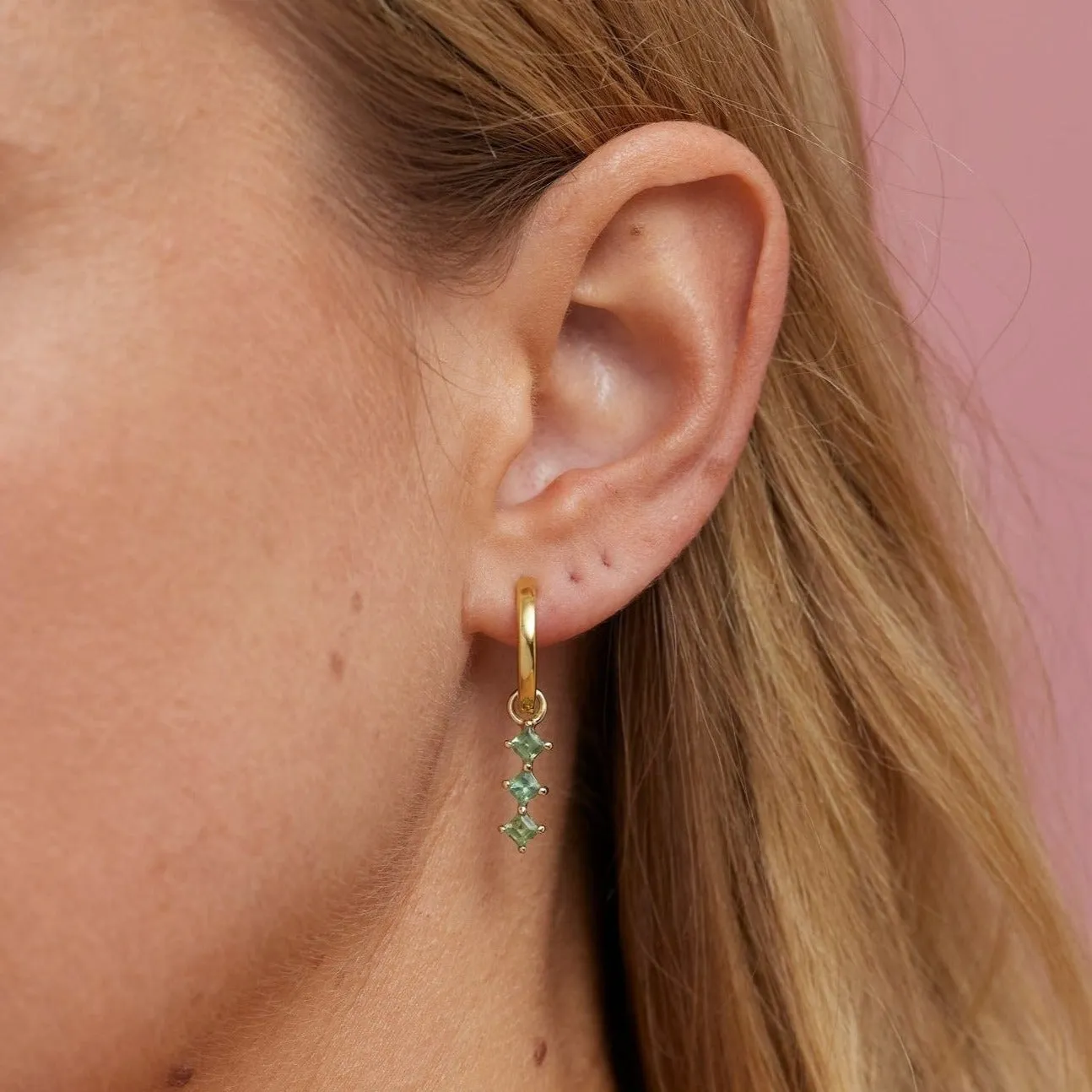 Trio Apatite Gold Charm