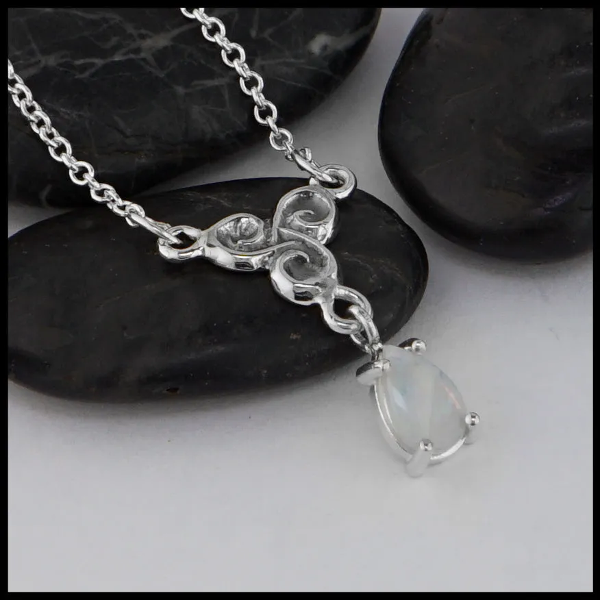 Triskele Pendant with Opal