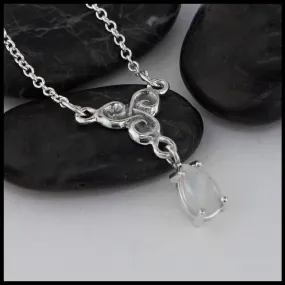 Triskele Pendant with Opal
