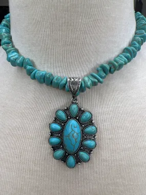 Turquoise Concho Choker