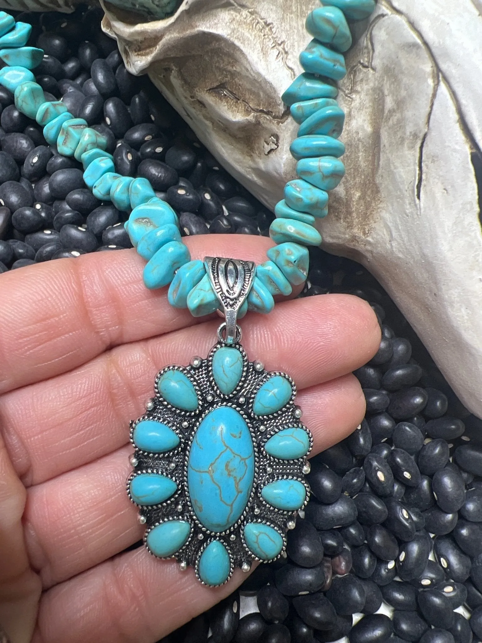 Turquoise Concho Choker