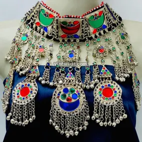 Vintage Multicolor Oversized Choker Necklace