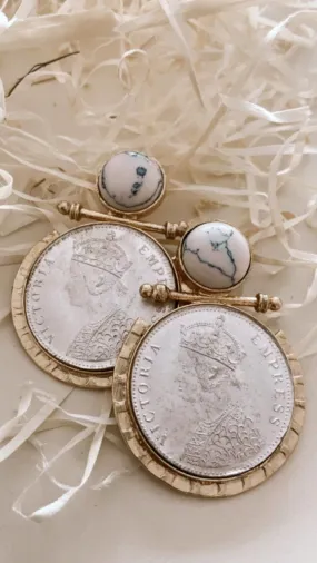 Vintage Roman Coin Earrings