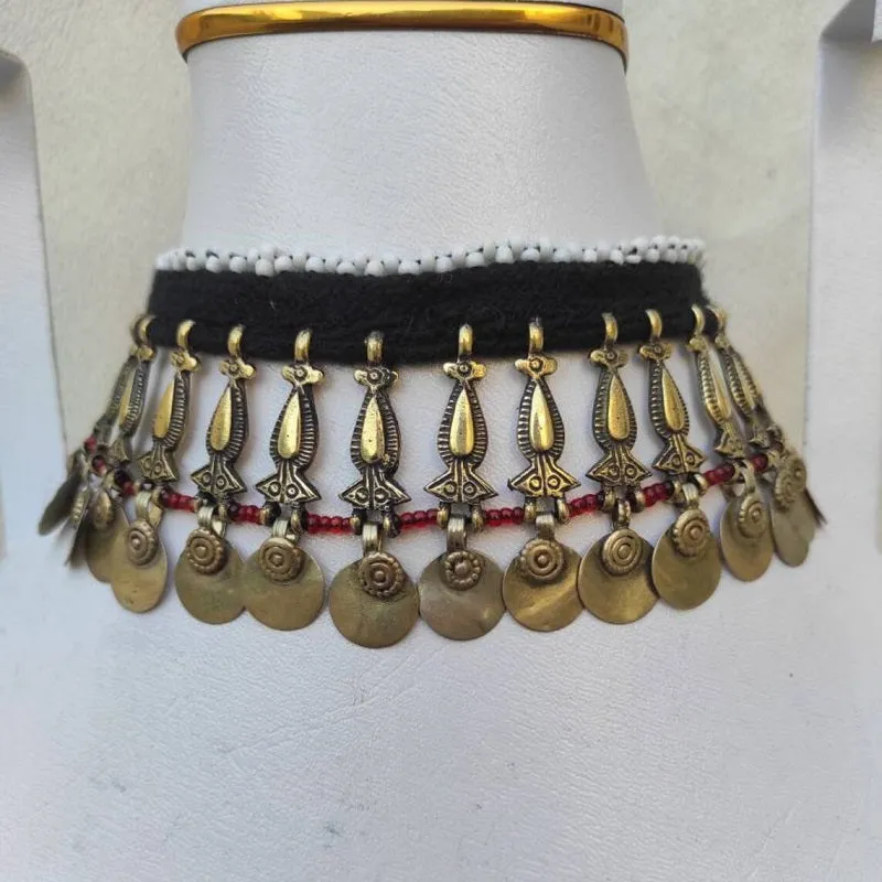 Vintage Tribal Boho Bib Choker  Necklace