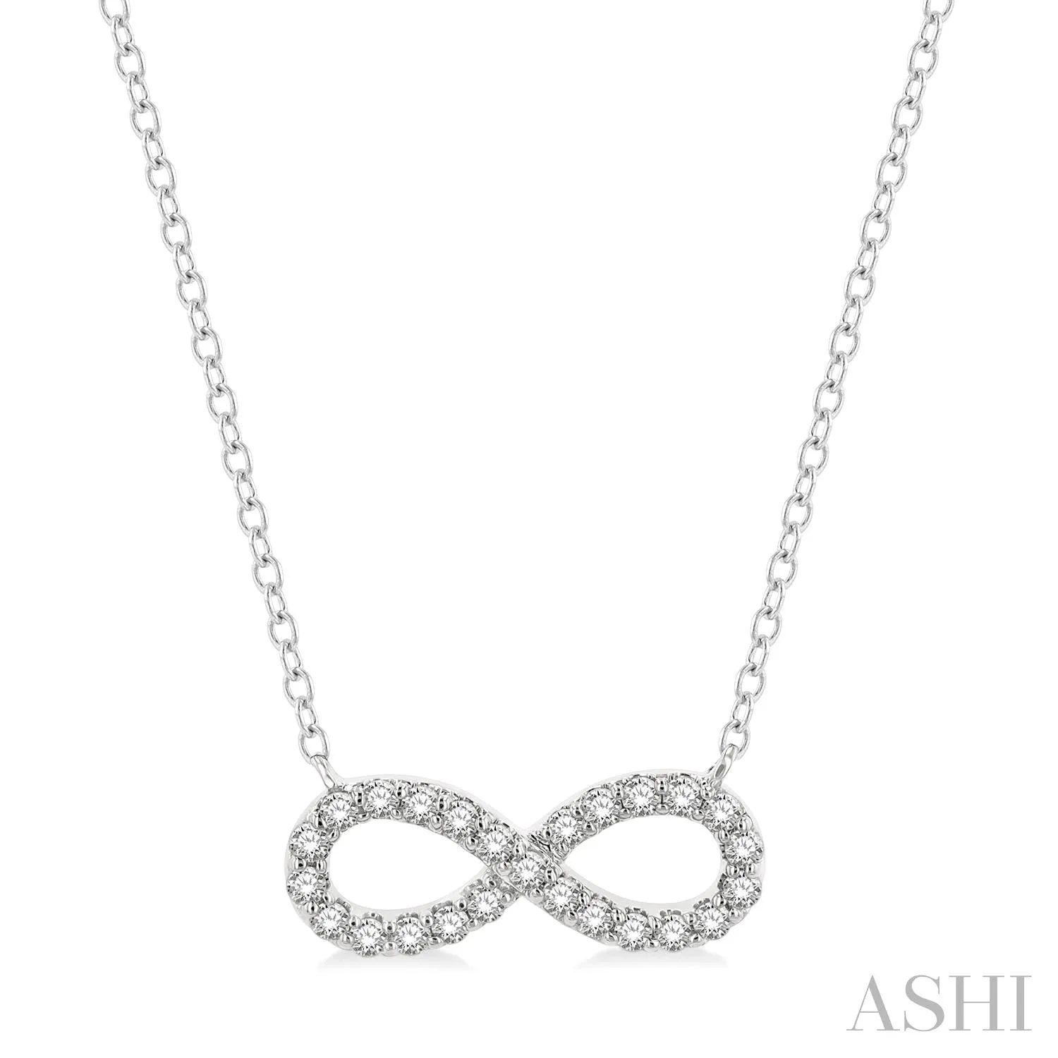 White Gold Infinity Necklace