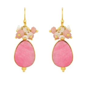 Willow Pink Jade Earrings