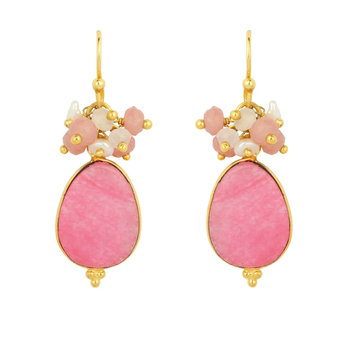 Willow Pink Jade Earrings