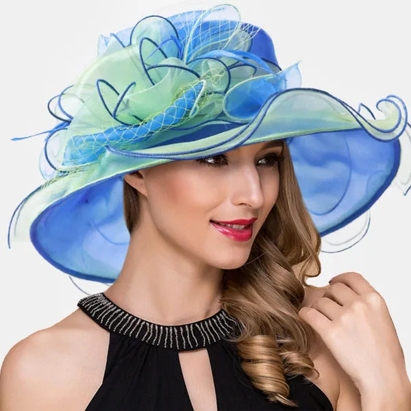 Women Kentucky Derby Organza Hat S042B