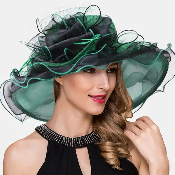 Women Kentucky Derby Organza Hat S042B