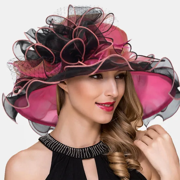 Women Kentucky Derby Organza Hat S042B
