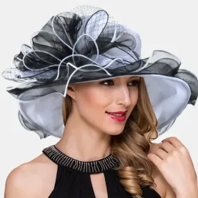 Women Kentucky Derby Organza Hat S042B