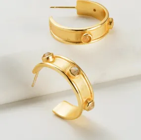 Zara Hoop | Moonstone