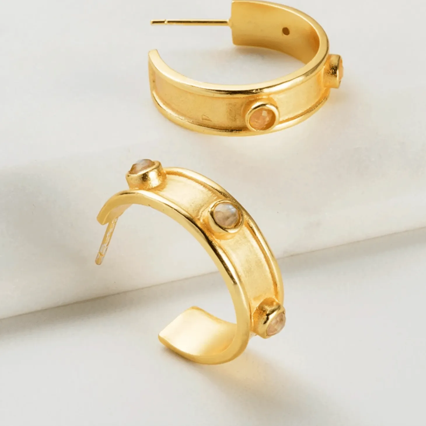 Zara Hoop | Moonstone